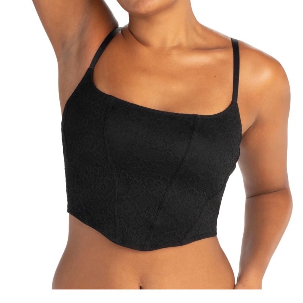 ❣️❄️Elegant Black Lace Corset Cami Bra